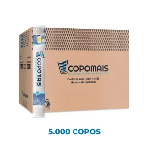 Copo Plástico Descartável Transparente 50ML Copomais - 5000 Unidades